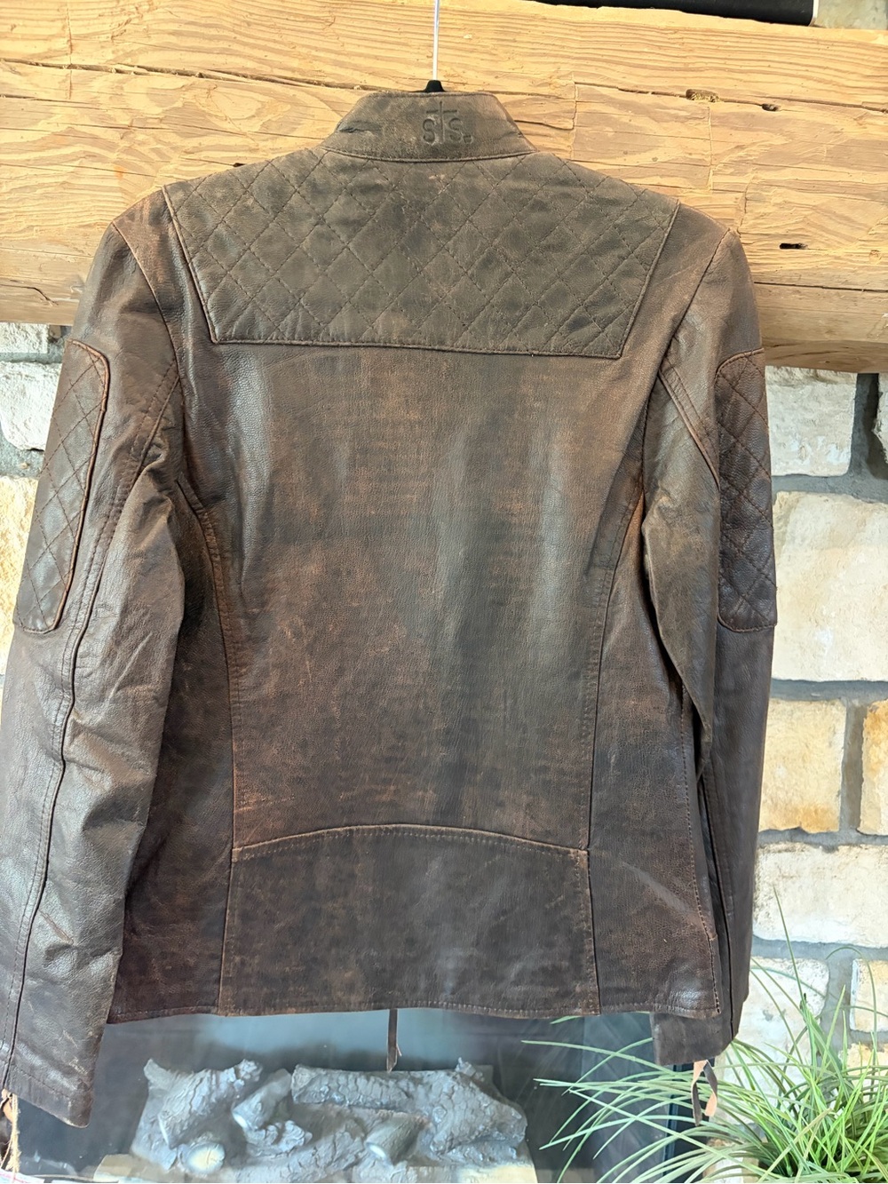 STS Ranchwear Ladies Lucy Brown Leather Biker Jacket - Picture 11 of 14